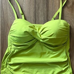 Women’s Lands' End Lime Green Tankini Top